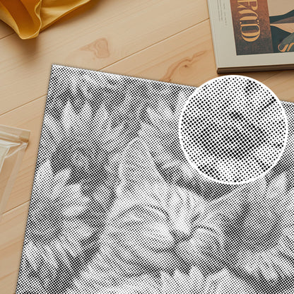Katt med solrosor - Prickmålning