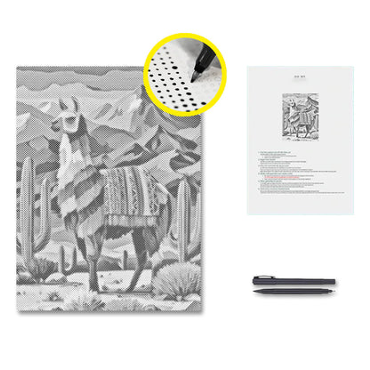 Lama som bär - Prickmålning