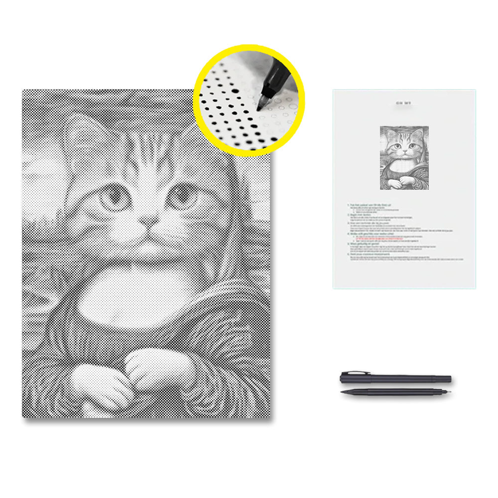Mona Lisa Katt - Prickmålning