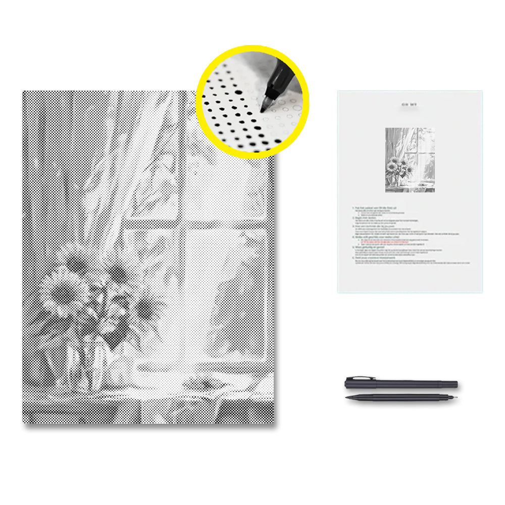 Solrosor - Prickmålning