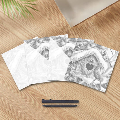 Förtrollande vinterscen – Punktmålning