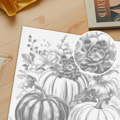 Pumpor och blommor – Punktmålning