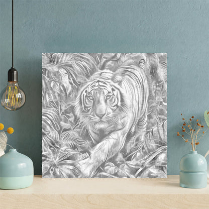 Vit tiger i skogen – Punktmålning