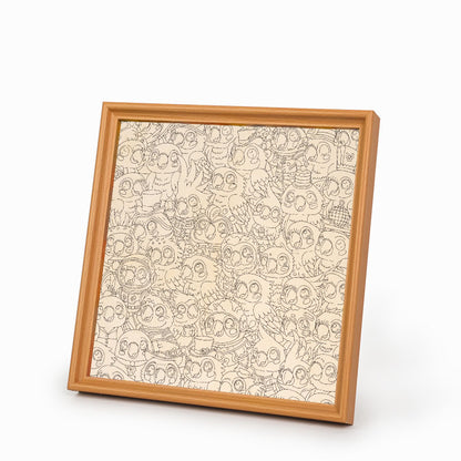 Undulat - Träpussel att färglägga