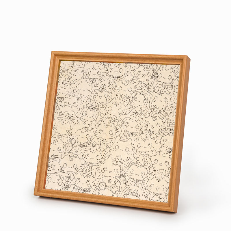 Färgbar träpussel - Träpussel att färglägga