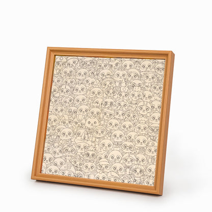 Panda - Träpussel att färglägga