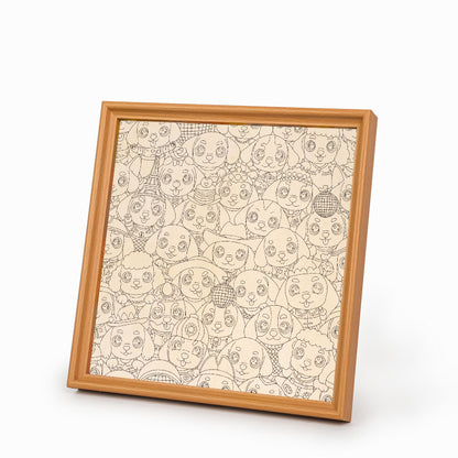 Elegant hund - Träpussel att färglägga