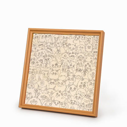 Litet väsen - Träpussel att färglägga