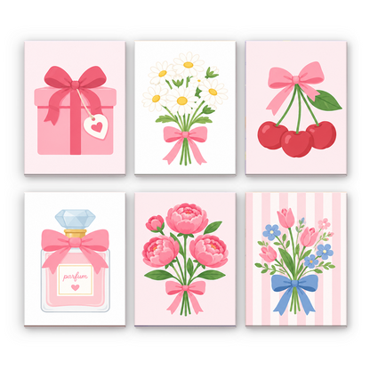 Rosetter, blommor och körsbär