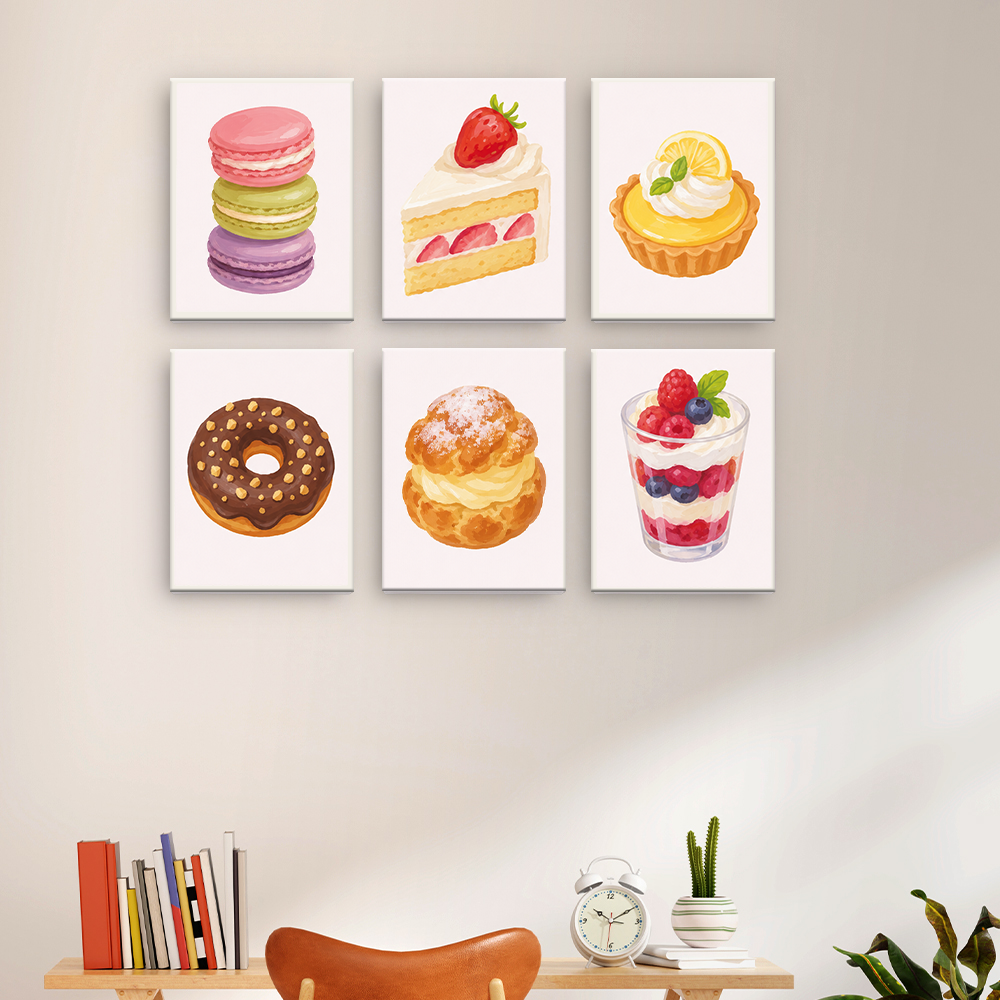 Pastellfärgade desserter