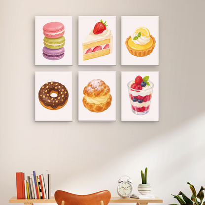 Pastellfärgade desserter