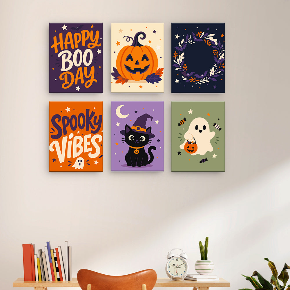 Halloween citat och ikoner - Måla efter nummer