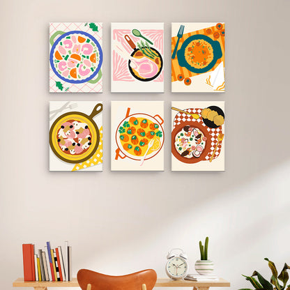 Comfort Food Illustrationer - Måla efter nummer