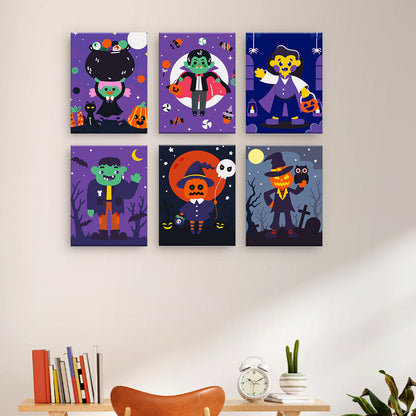 Halloween kostymkaraktärer - Måla efter nummer