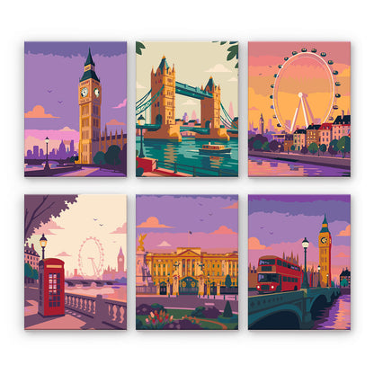 London Landmark Scener - Måla efter nummer