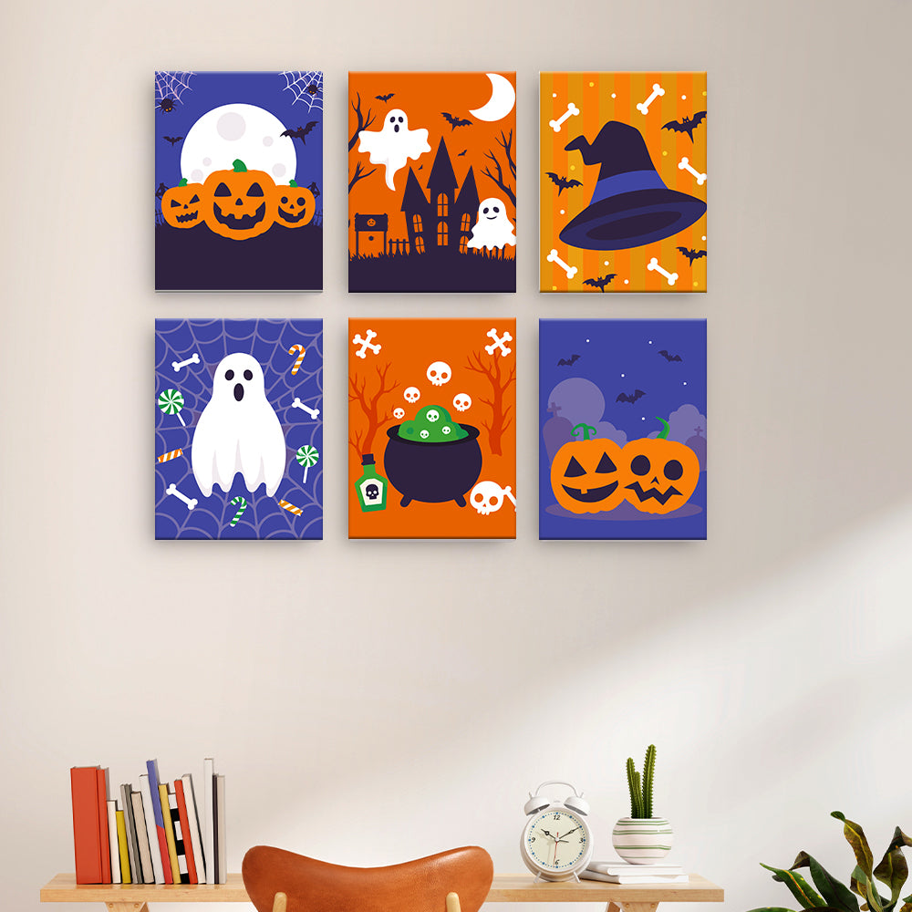 Djärva Halloween-ikoner - Måla efter nummer