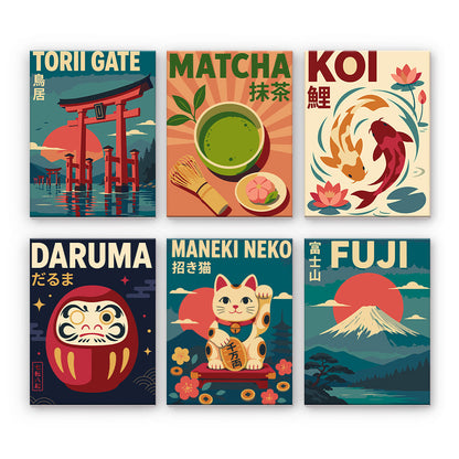 Japanska symbolaffischer - Måla efter nummer