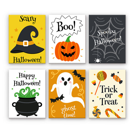 Halloween typografiaffischer - Måla efter nummer