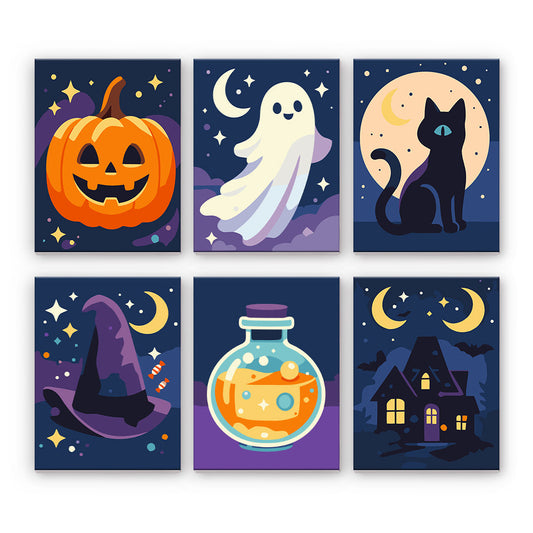 Söt Halloween Magic - Måla efter nummer