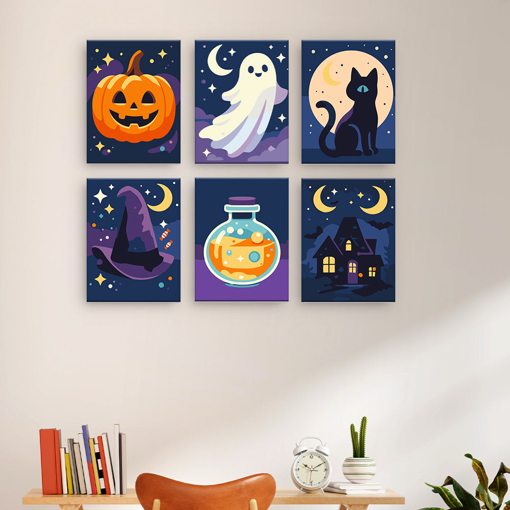 Söt Halloween Magic - Måla efter nummer