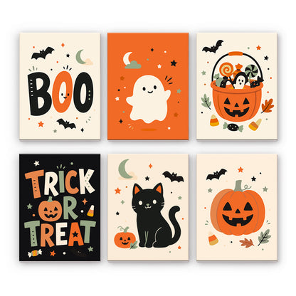 Minimal Halloween-grafik - Måla efter nummer