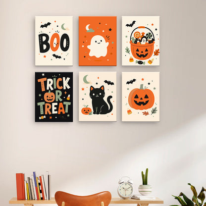 Minimal Halloween-grafik - Måla efter nummer