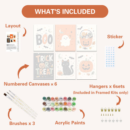 Minimal Halloween-grafik - Måla efter nummer