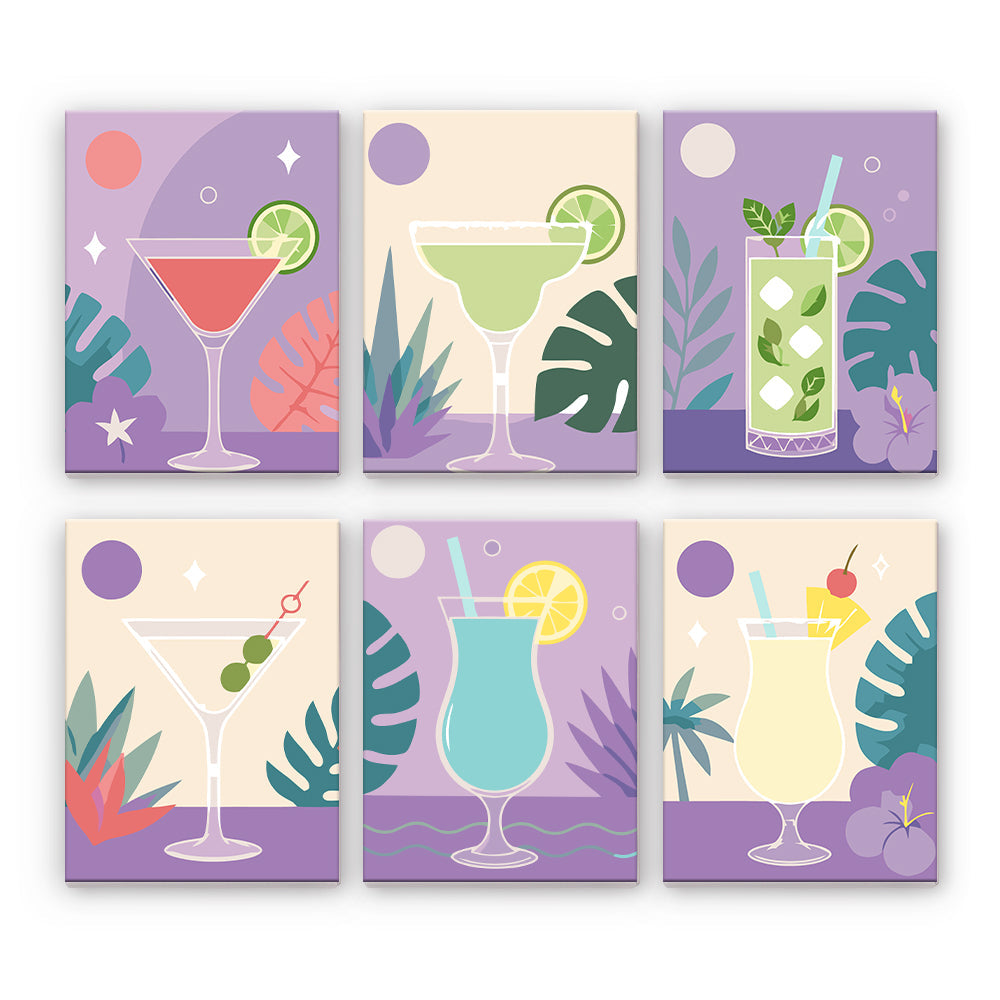 Tropisk cocktailkonst - Måla efter nummer