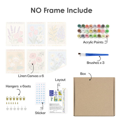 Världens blomstermarknader - Måla efter nummer