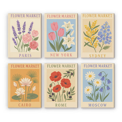 Världens blomstermarknader - Måla efter nummer